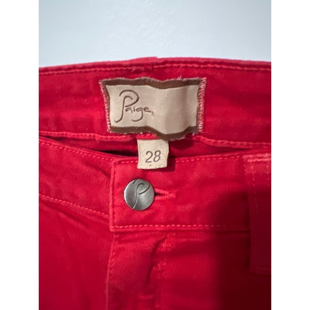 Paige Jeans, Red, Peg Skinny, Size 28, 1090Z - Picture 2 of 4